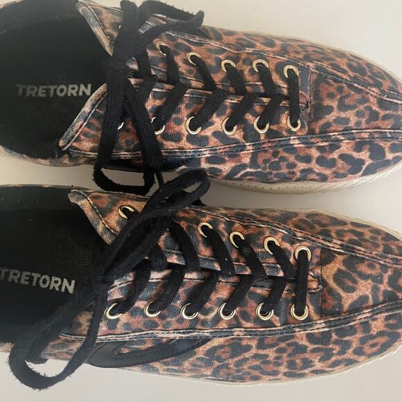 Tretorn Nylite Women's 10 Canvas Leopard Print Lace Up Sneaker - Picture 3 of 9